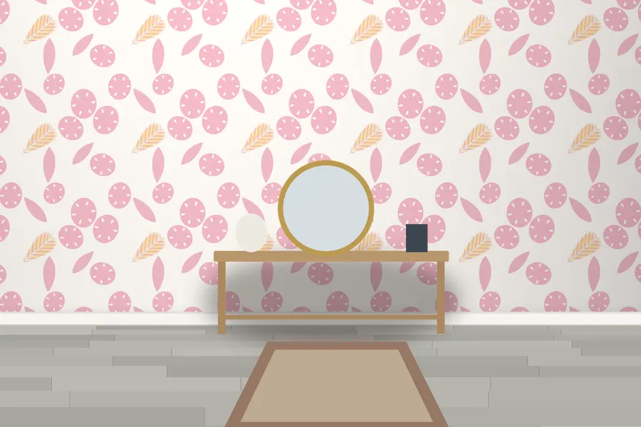 Penrose Jungle Leaf Wallpaper in a room