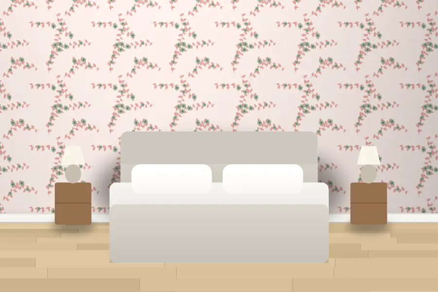 Linnet Woodland Vine Wallpaper in a room