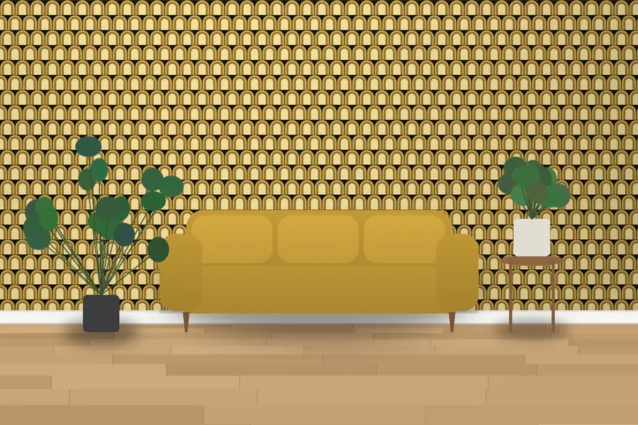 Mallory Arch Wallpaper in a room