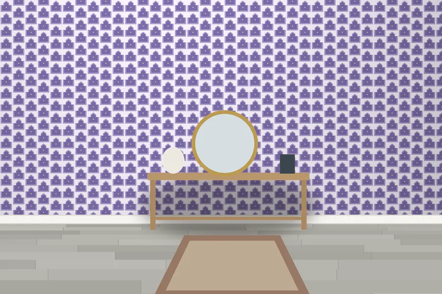 Dashwood Ziggurat Wallpaper in a room