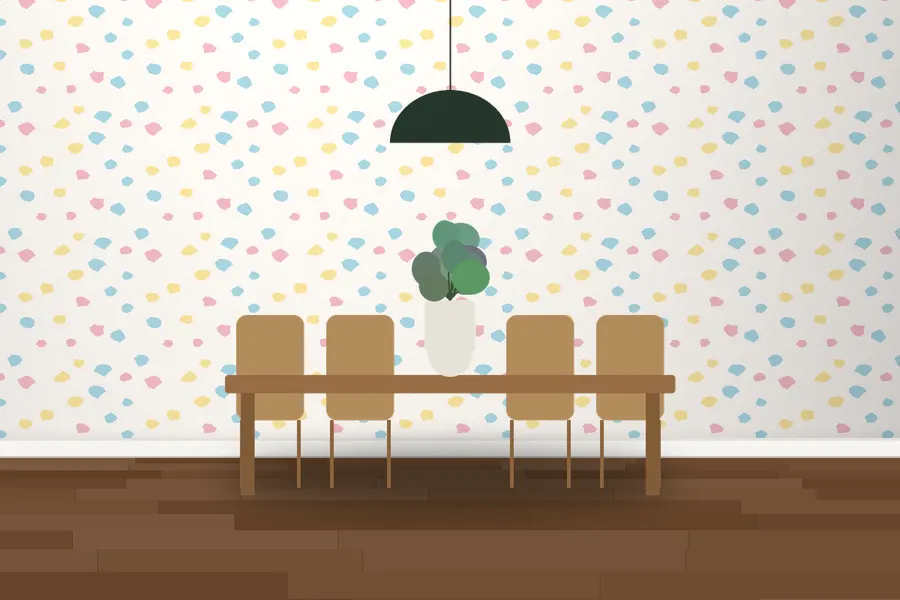 Isolde Pebble Wallpaper in Nursery Pastel
