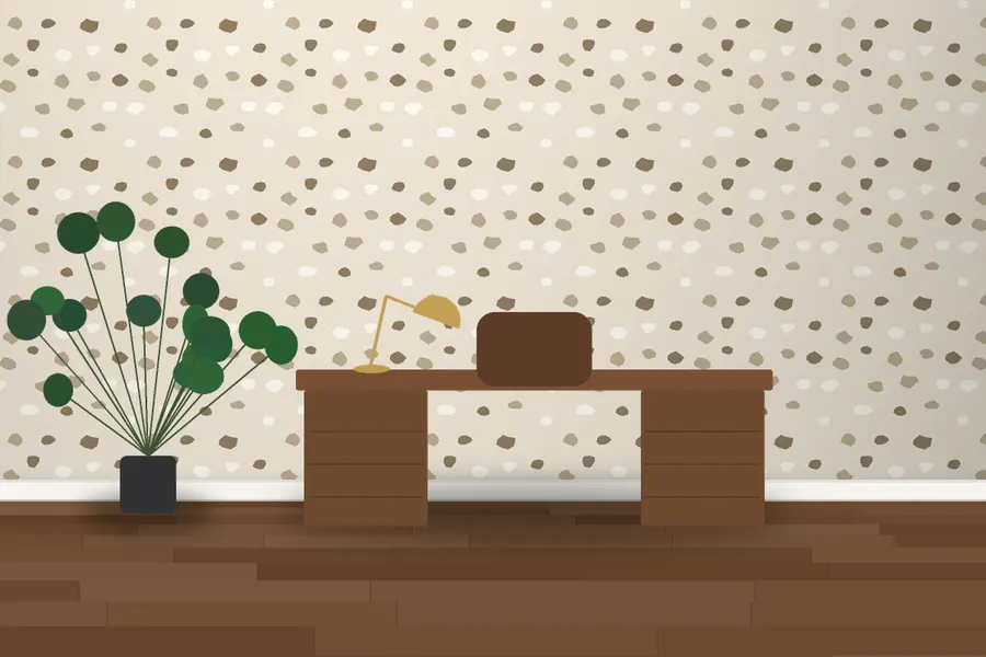 Oakley Pebble Wallpaper in a room