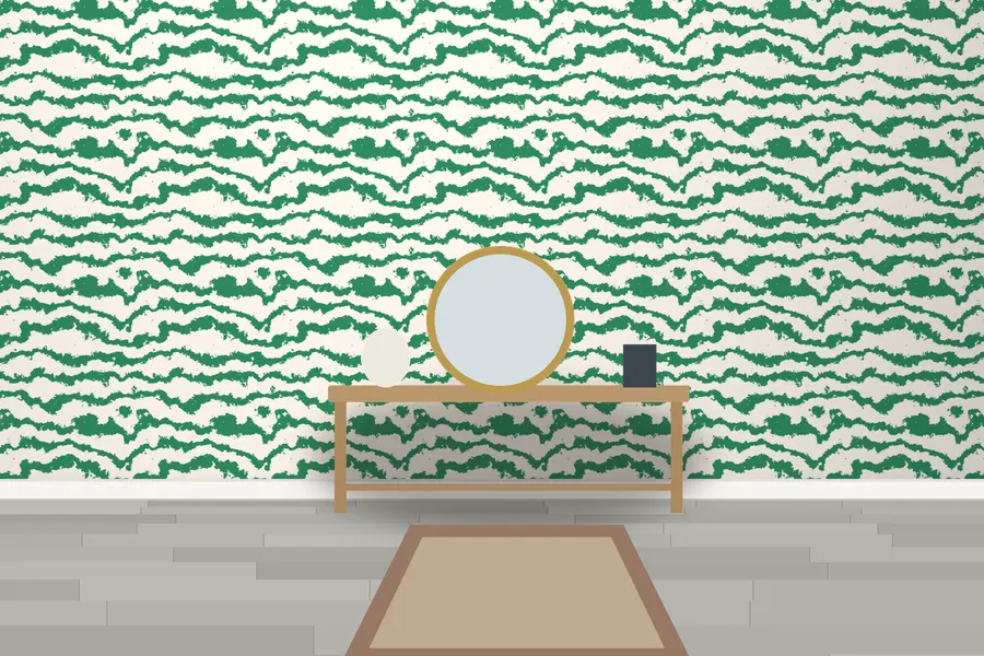 Underhill Zebra Wallpaper in a room