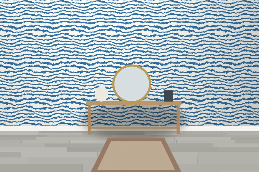 Hooper Zebra Wallpaper in a room