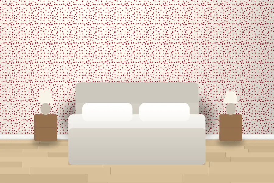Radley Ditsy Floral Wallpaper in Pillar Box