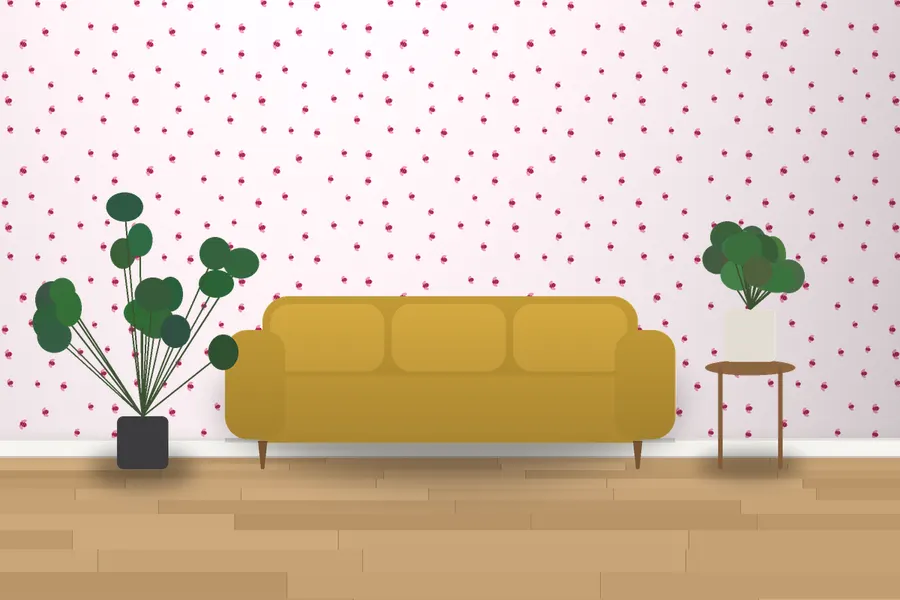 Zara Busy Bee Wallpaper in a room