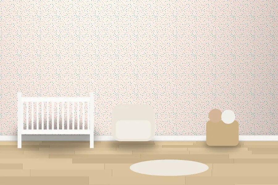 Edmund Confetti Wallpaper in a room