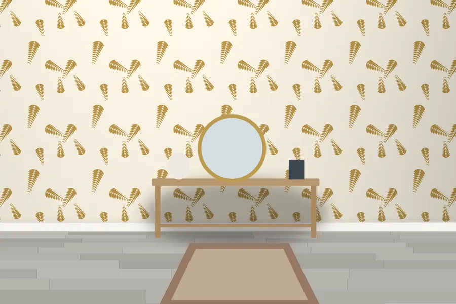 Ayles Fern Wallpaper in a room