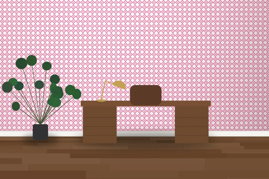Aster Diamond Wallpaper in a room