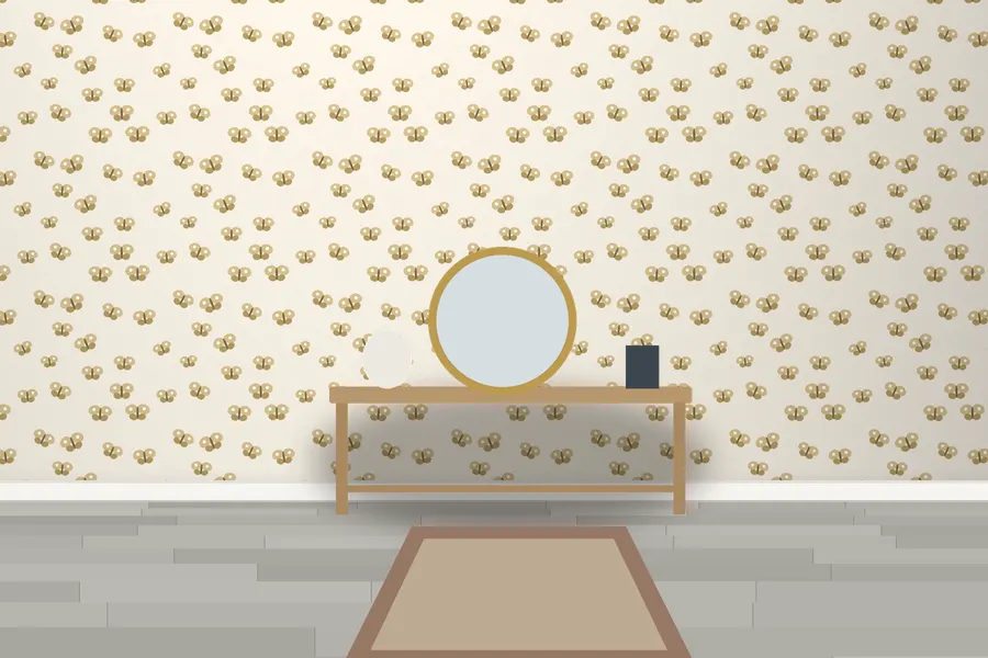 Milner Butterfly Wallpaper in a room