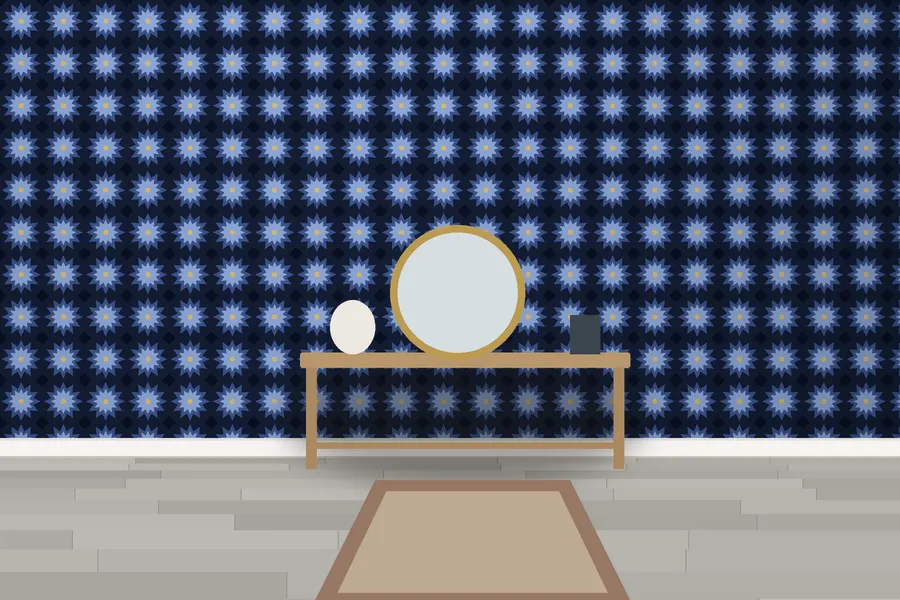 Chelmer Medina Star Wallpaper in a room