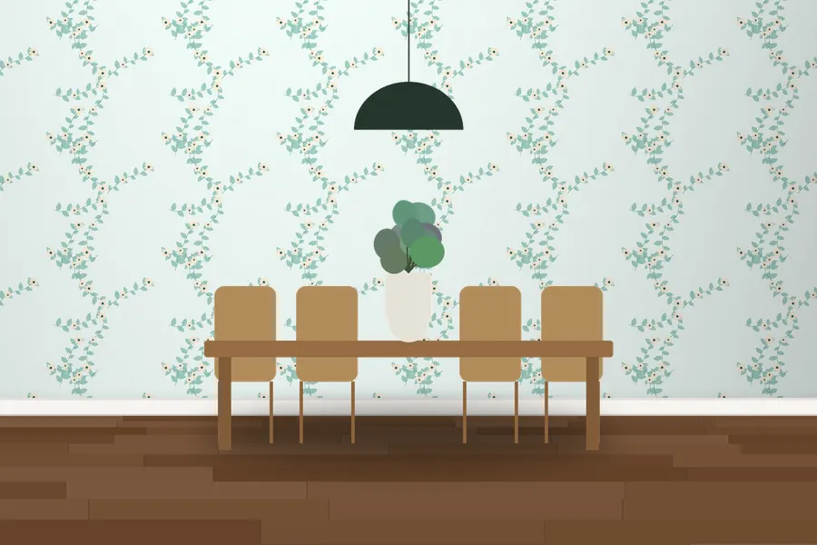 Fenwick Orchard Wallpaper in a room