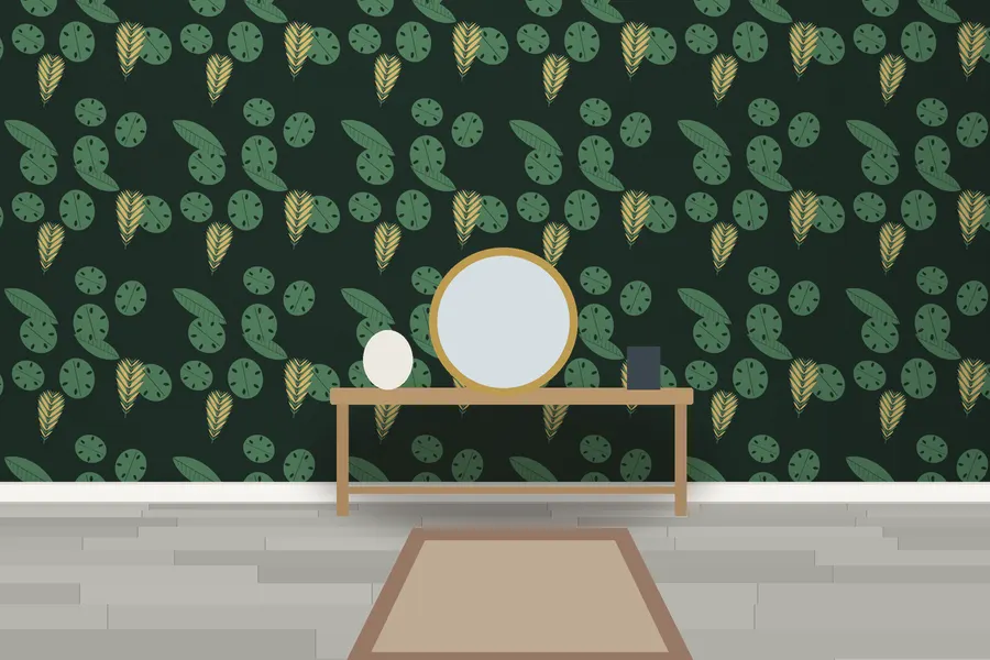 Lancing Rainforest Wallpaper in a room