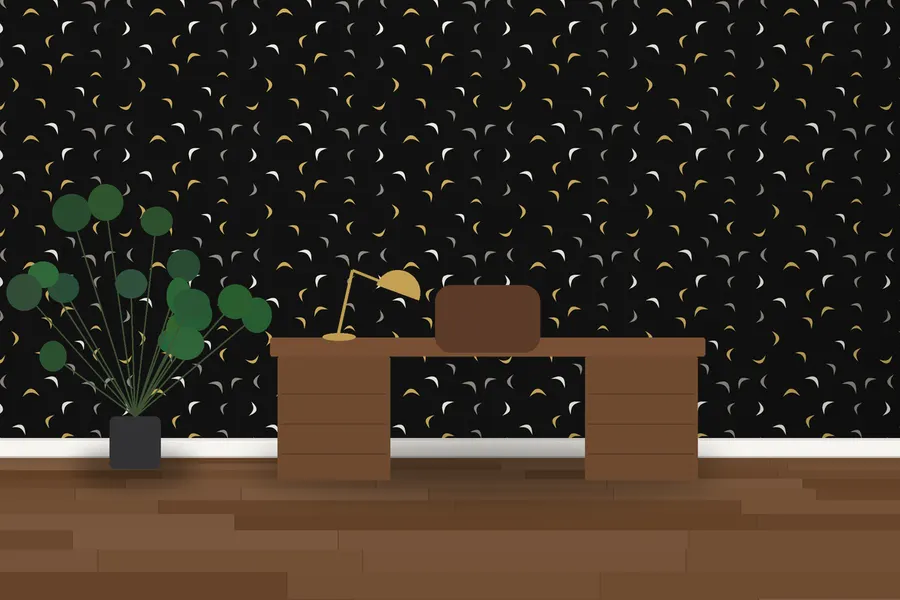 Copley Boomerang Wallpaper in Noir