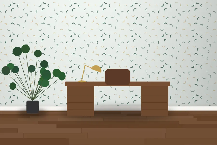 Clifton Boomerang Wallpaper in a room
