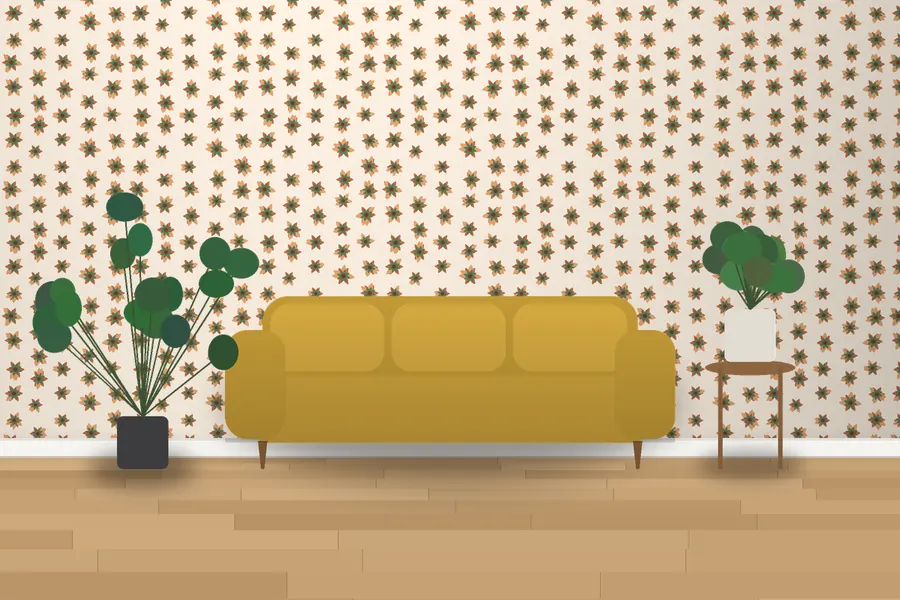 Bellamy Rosette Floral Wallpaper in Terracotta Sun