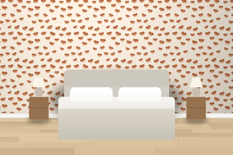 Greaves Butterfly Wallpaper in a room