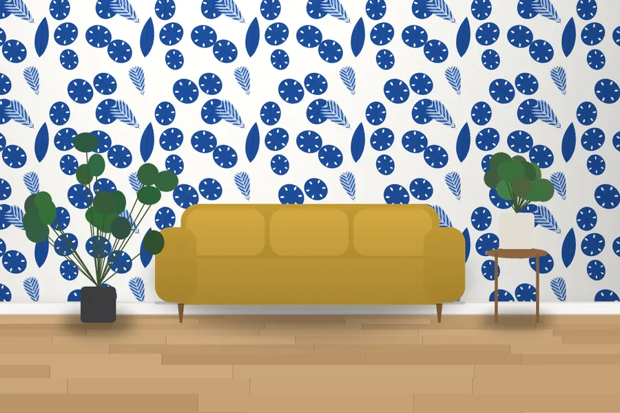 Jessamy Jungle Leaf Wallpaper in a room
