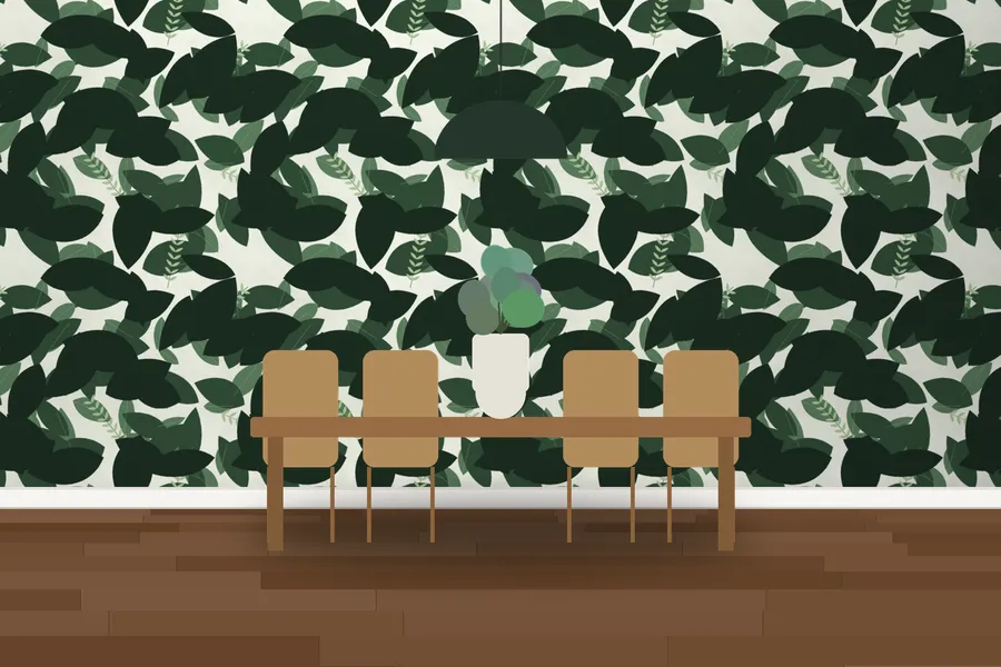 Ashcombe Glasshouse Mural Wallpaper in a room