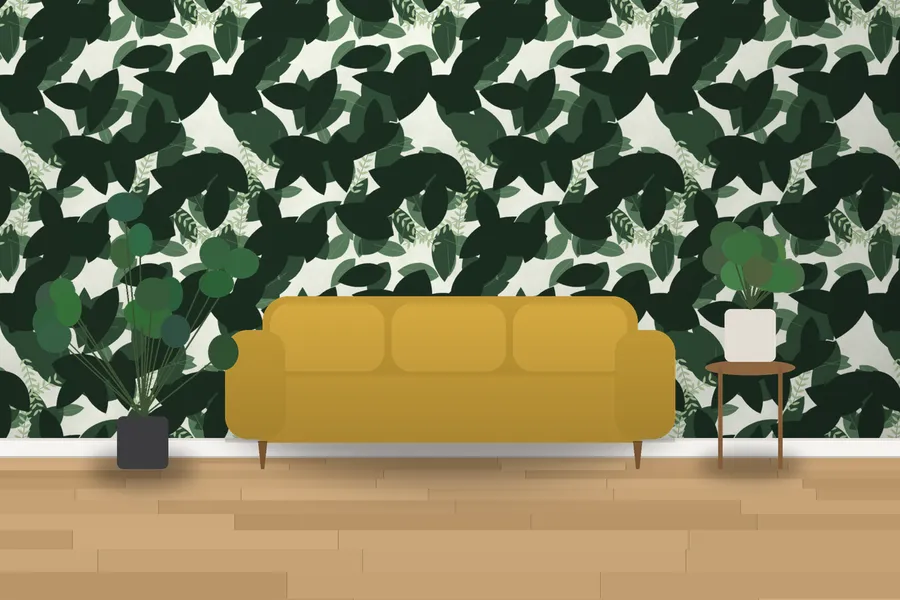 Arlington Wild Arbour Wallpaper in Glasshouse Green