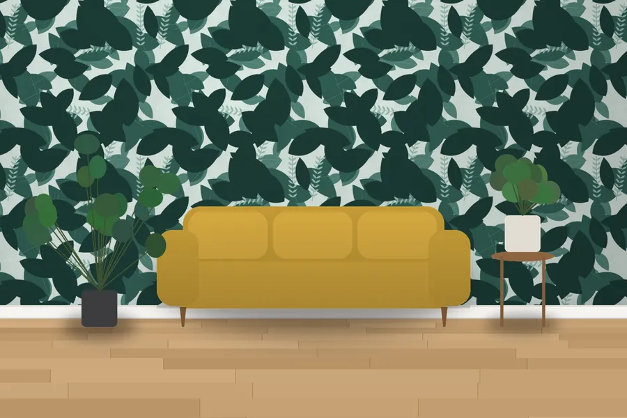 Chartwell Glasshouse Mural Wallpaper in Verdigris