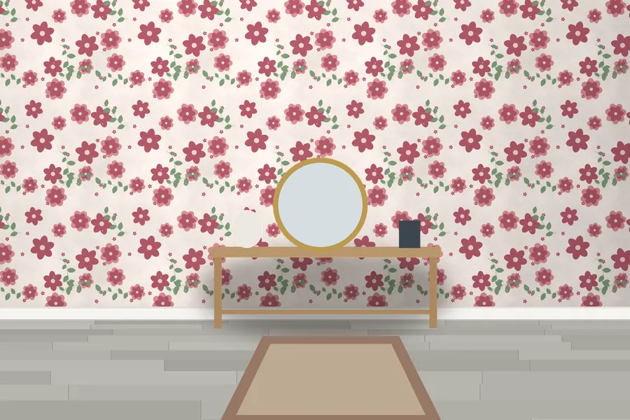 Wilton Summer Posy Wallpaper in a room
