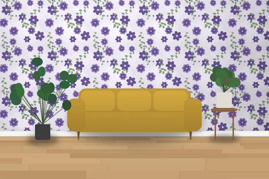 Lacock Grand Peony Wallpaper in a room