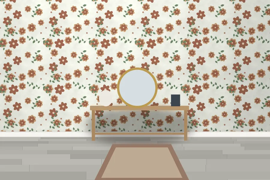 Dinefwr Country House Bloom Wallpaper in a room