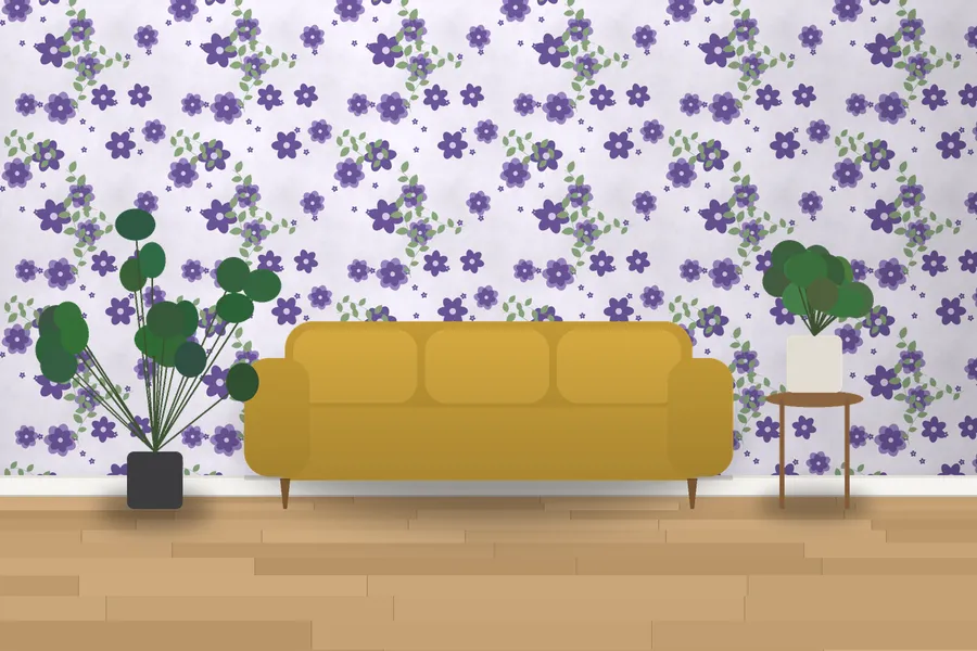 Fenton Grand Peony Wallpaper in Wisteria Dusk