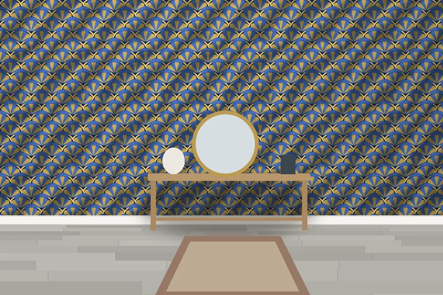 Marbury Riviera Shell Wallpaper in a room