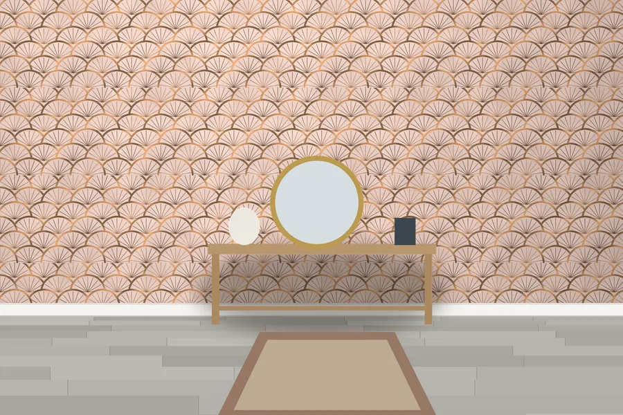 Calloway Lido Fan Wallpaper in a room