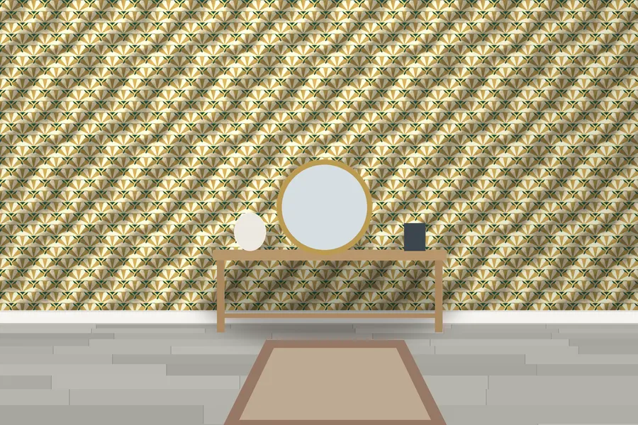 Ashcombe Riviera Shell Wallpaper in a room