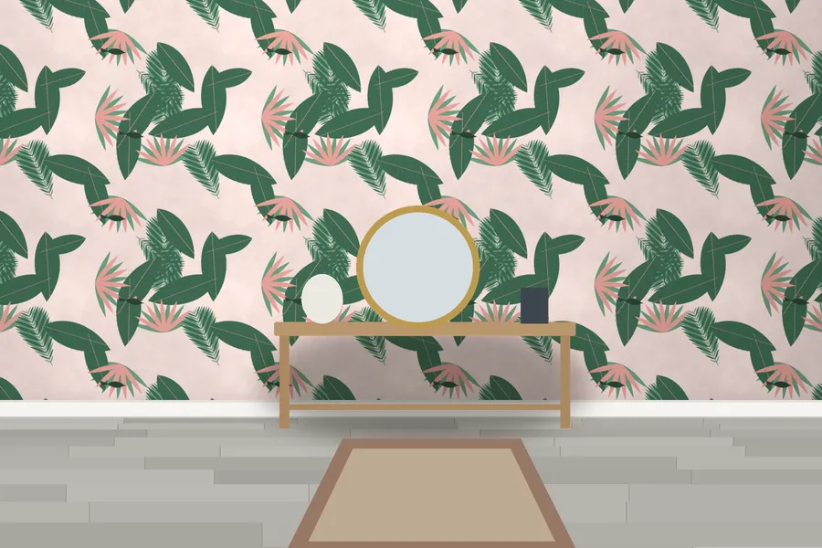 Arlington Tropic Night Wallpaper in a room