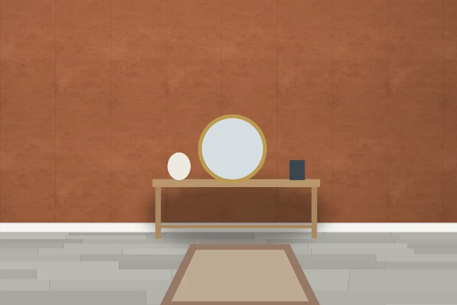 Dorneywood Woven Linen Wallpaper in a room