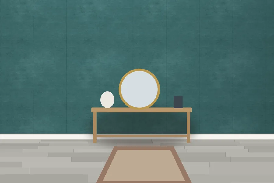 Florence Woven Linen Wallpaper in a room