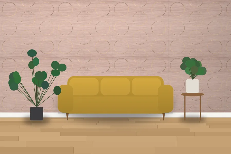 Fenton Gilded Grasscloth Wallpaper in a room