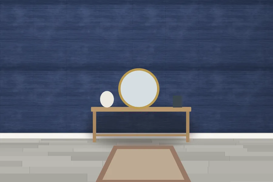 Chiswick Shot Silk Effect Wallpaper in a room