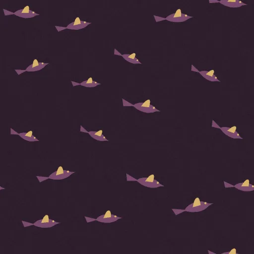 Fenwick Flock of Birds Wallpaper in Dusky Plum