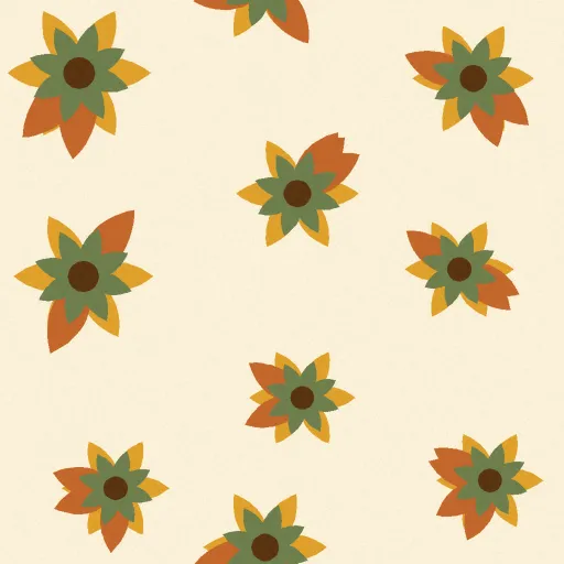 Avoca Rosette Floral Wallpaper in Saffron Spice