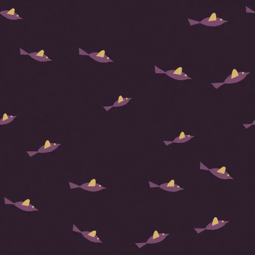 Goodwin Flock of Birds Wallpaper in Dusky Plum