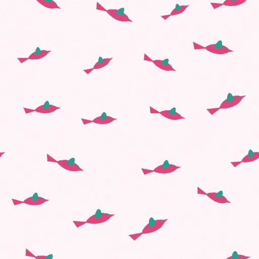 Yewdale Flock of Birds Wallpaper in Fuchsia Pop