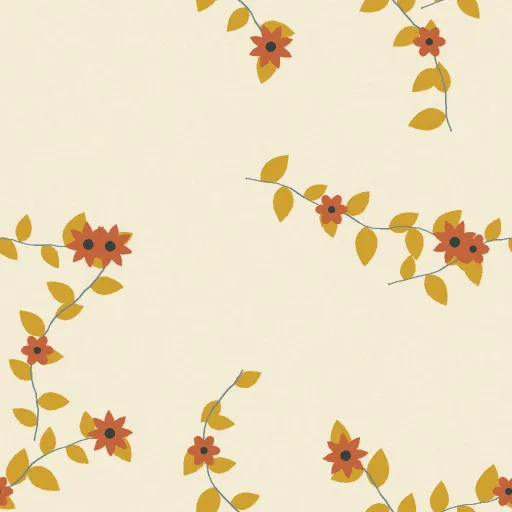 Rochford Woodland Vine Wallpaper in Mustard Mid