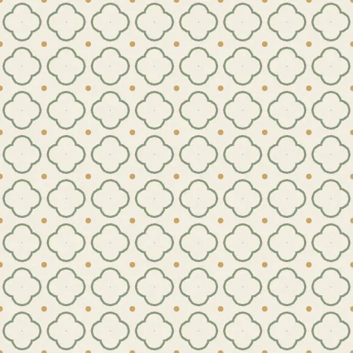 Oswin Quatrefoil Wallpaper in Sage & Cream