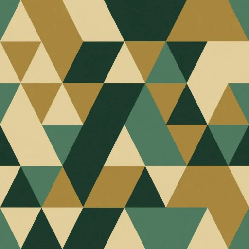 Aubrey Triangle Wallpaper in Bottle Green Brass