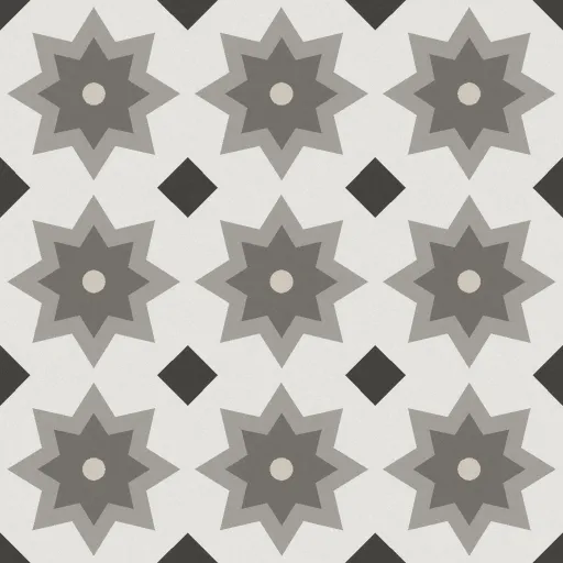 Ravenscroft Moorish Star Wallpaper in Stone Grey
