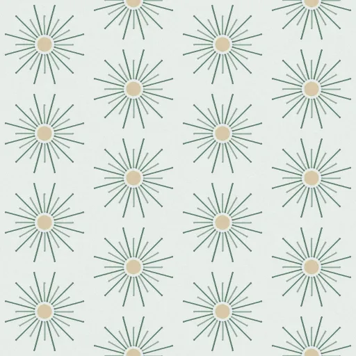 Beckett Sunburst Wallpaper in Eucalyptus Mist