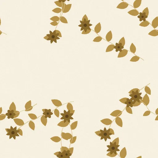 Monroe Briar Rose Wallpaper in Antique Gold Ivory
