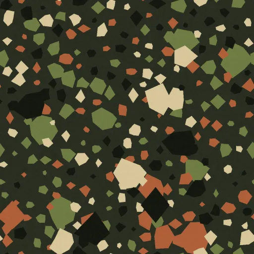 Fenwick Terrazzo Wallpaper in Moss & Rust