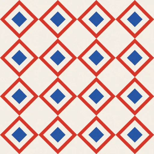 Stafford Diamond Wallpaper in Bauhaus Primary