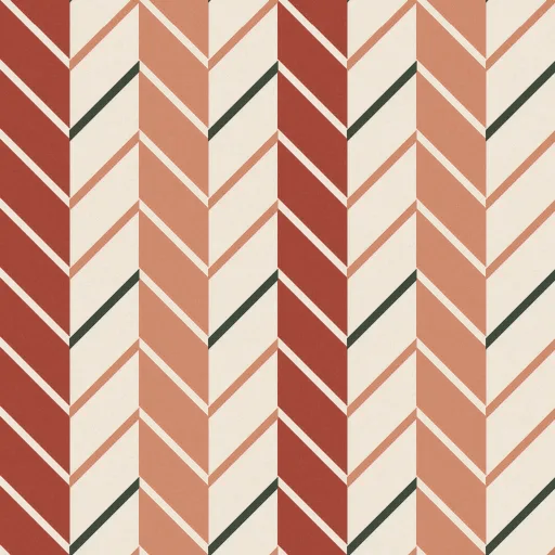 Poppleton Herringbone Wallpaper in Brick & Bone